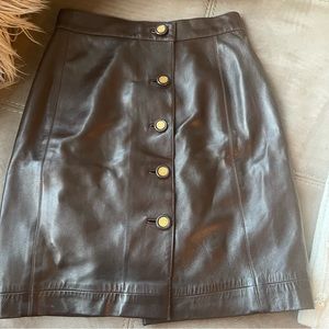 SOLD - Chanel 1993 lambskin CC button skirt
